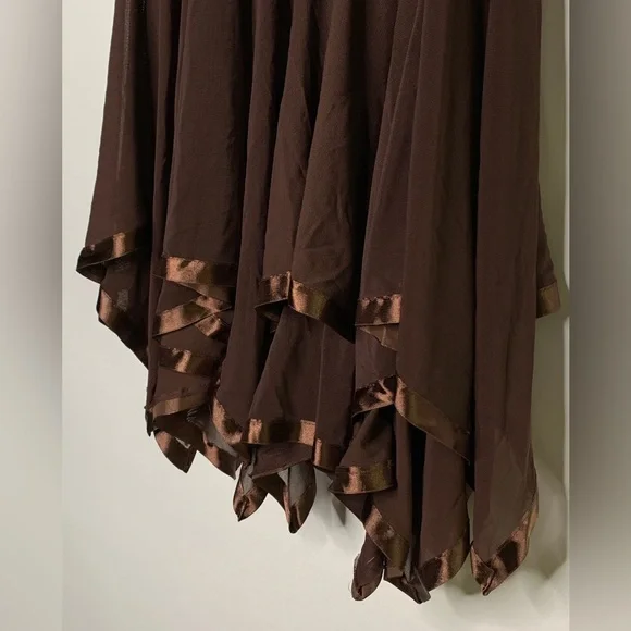 Temptation Italy Brown midi layered skirt - Picture 3 of 5
